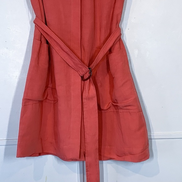 JUDITH & CHARLES  Flora Workwear Shirtdress  in Watermelon - Picture 7 of 11